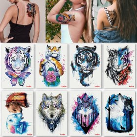Leoars 8 Sheets Large Rose Temporary Tattoo Waterproof Sexy Bright Tattoo Sticker for Women Body Art Makeup Temporary Floral Tattoos Fake Tattoo